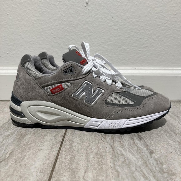 New Balance 990v2 Version 2 Shoes Mens Size 7.5 Gray Suede Made In USA M990VS2 main image 9